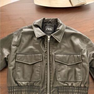 Zara Women's Brown Leather Jacket